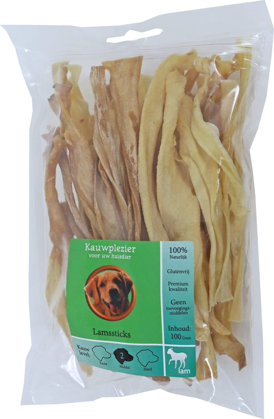 Boon Natuurlijke Snack lam, lamssticks, zak a 100 gram.