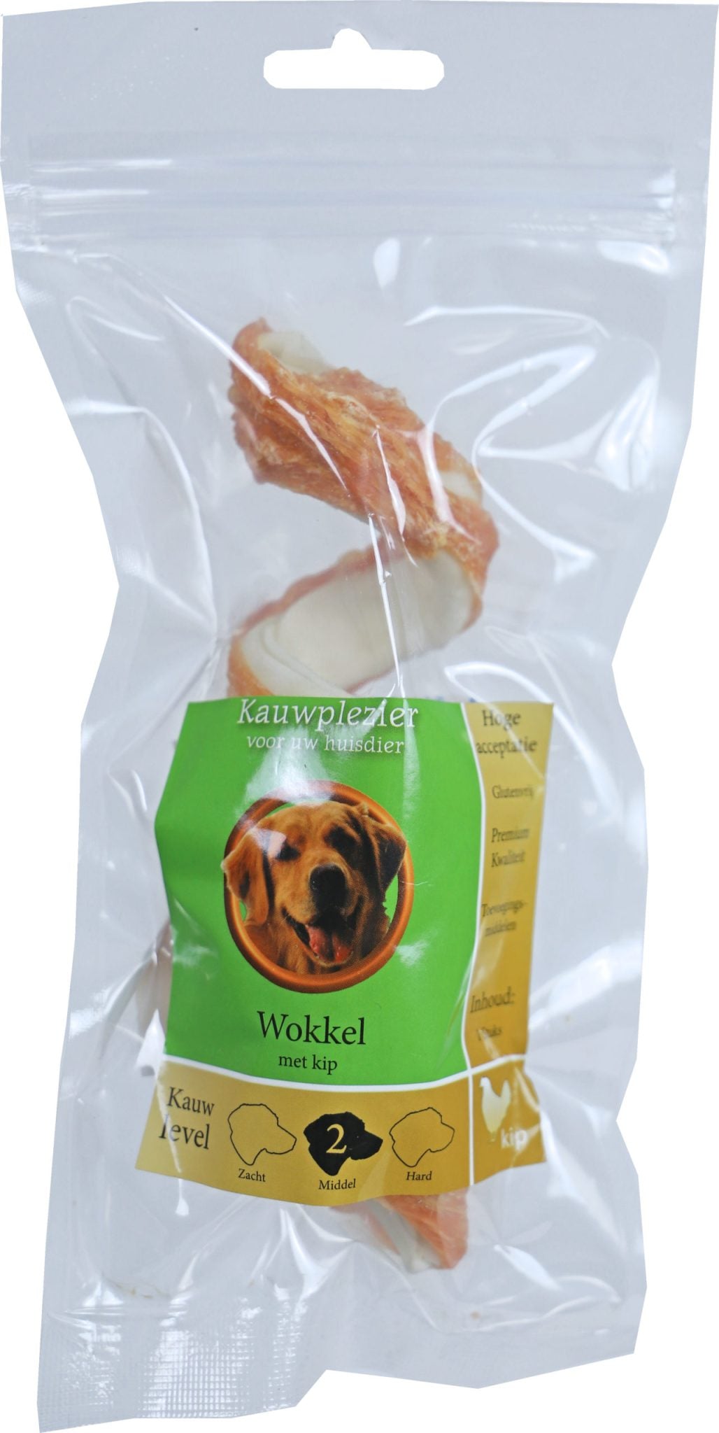 Boon Natuurlijke Snack kip, wokkel met kip 16 cm, zak a 1 stuk.