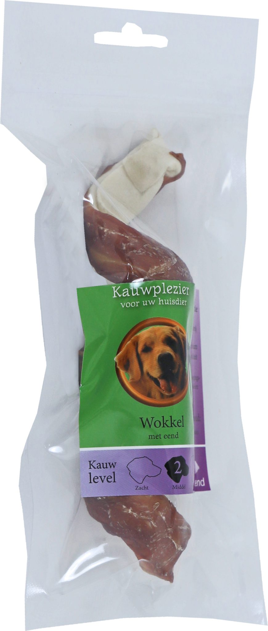 Boon Natuurlijke Snack eend, wokkel met eend, 16 cm, zak a 1 stuk.