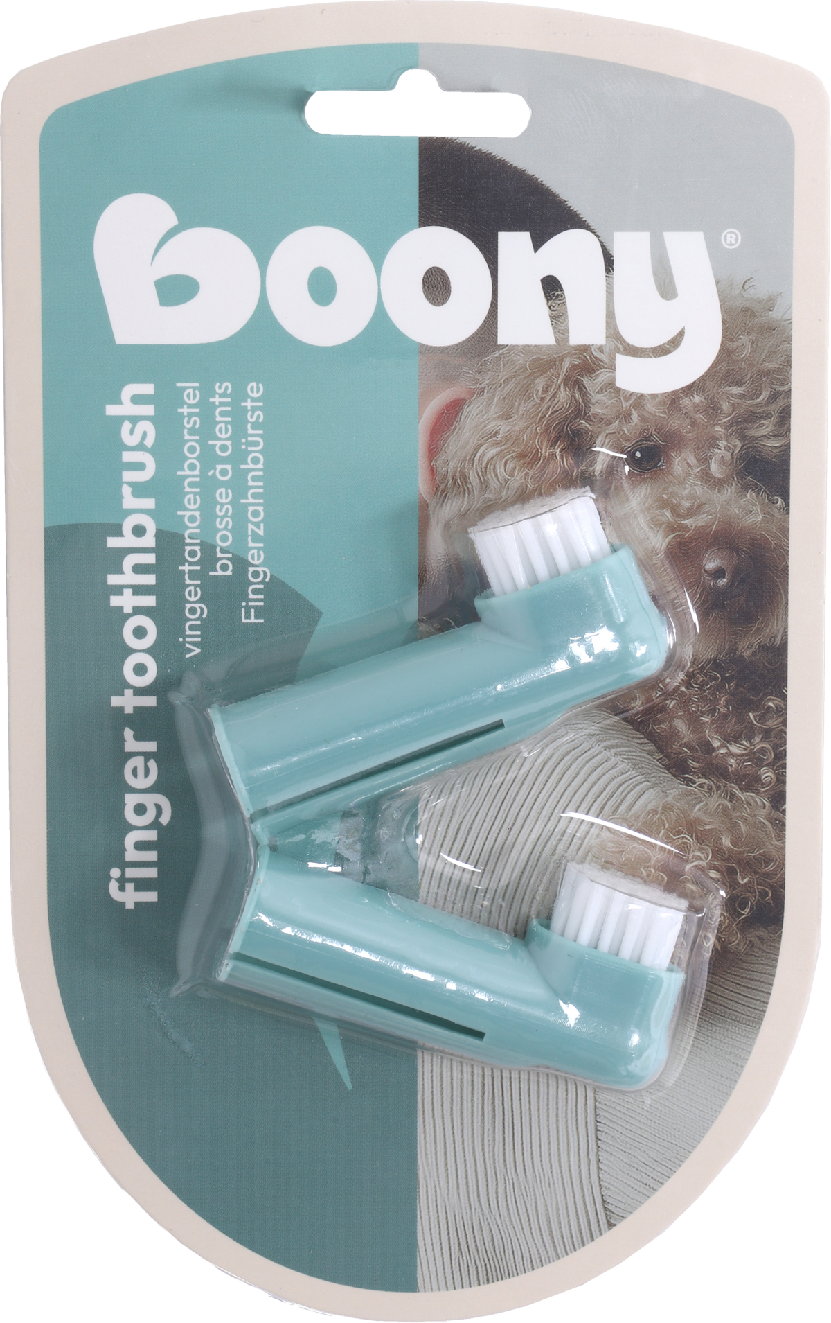 Boony vingertandenborstel hond kaart a 2 stuks