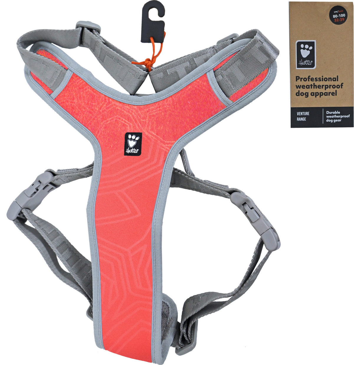 Hurtta Venture harness ‘coral’, 80-100 cm. 933605