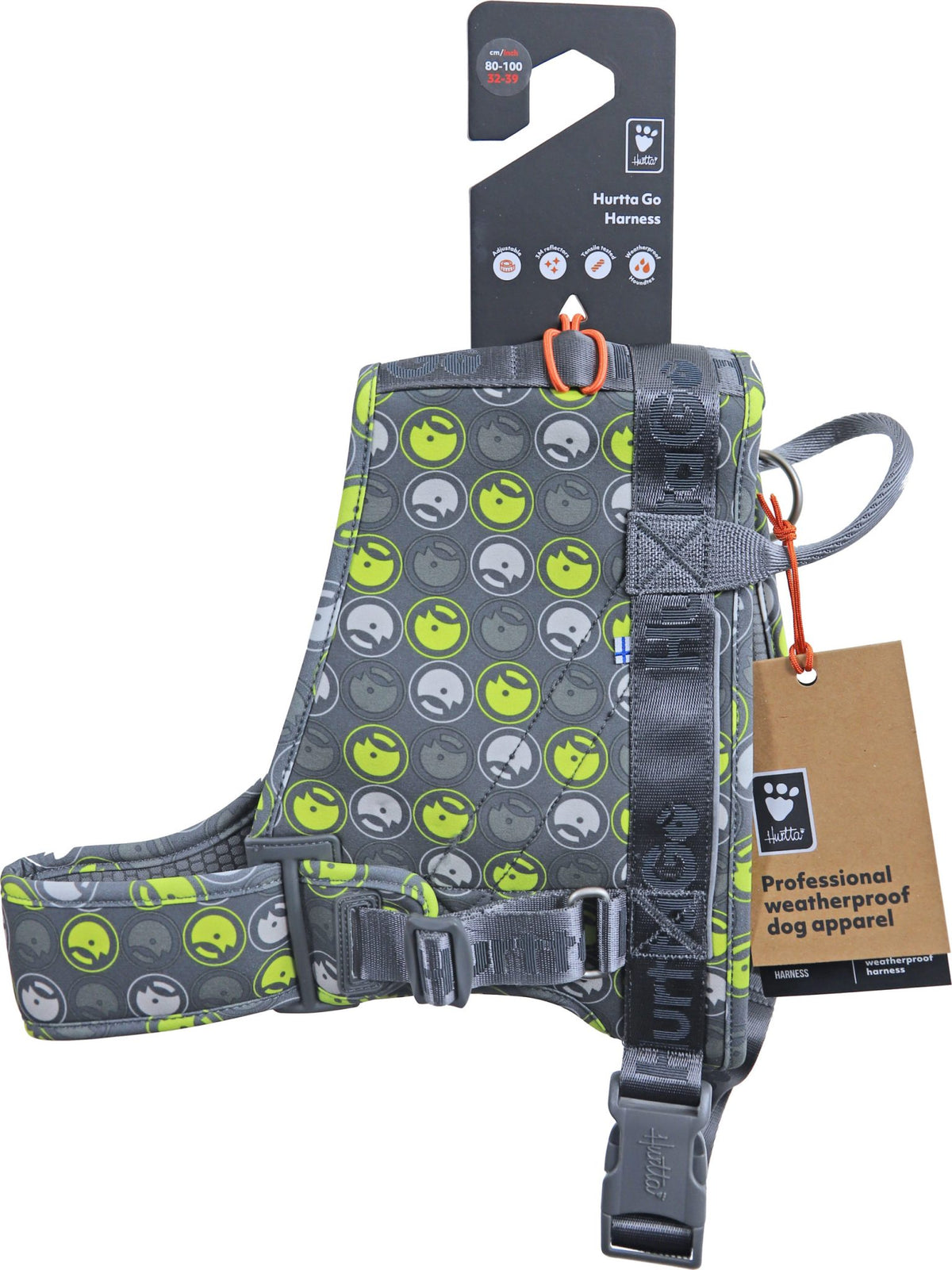 Hurtta Go harness storm grey, 80-100 cm. 933760