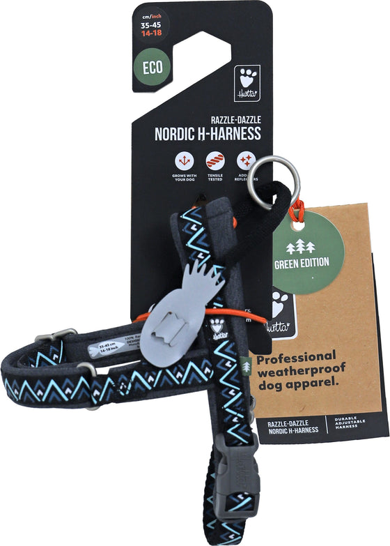 Hurtta Razzle Dazzle H-harness blackberry, 35-45 cm. 933945