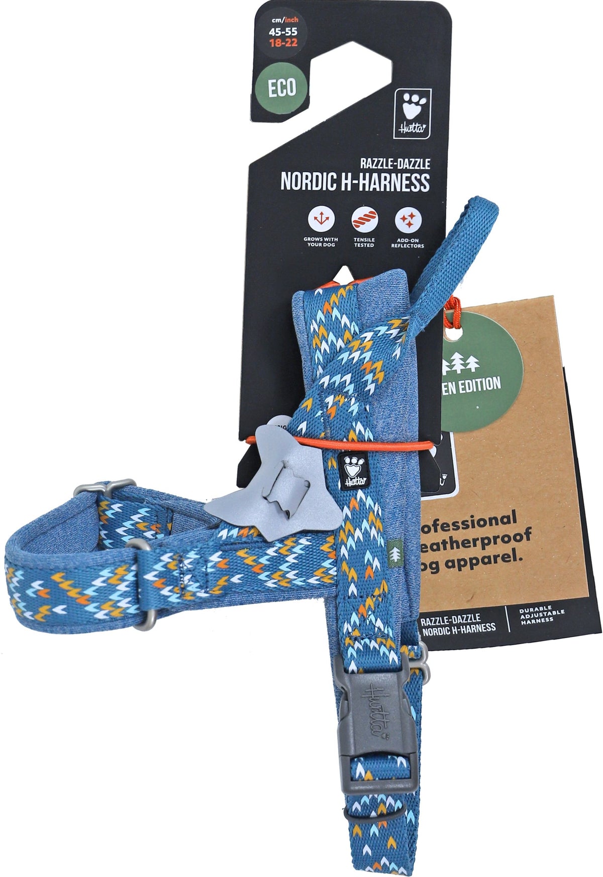 Hurtta Razzle Dazzle H-harness bilberry, 45-55 cm. 933923