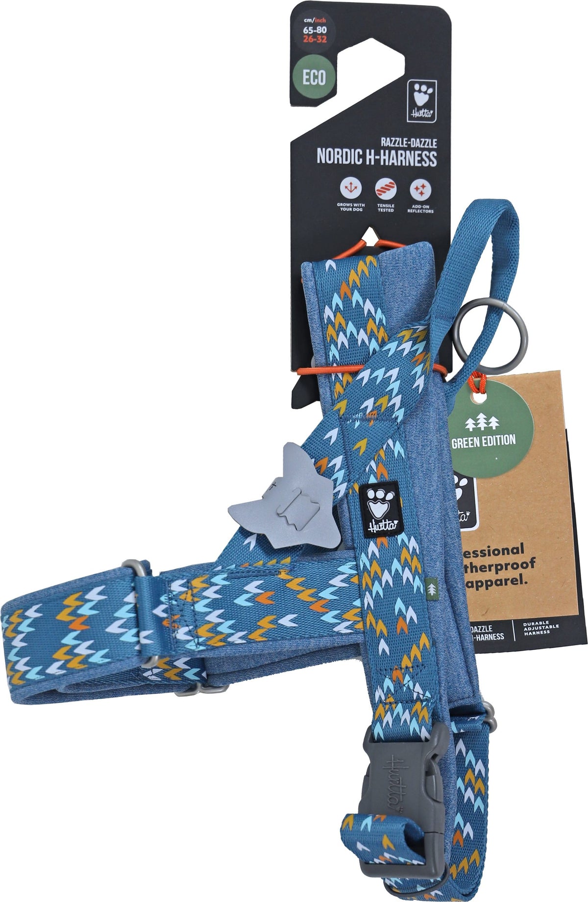 Hurtta Razzle Dazzle H-harness bilberry, 65-80 cm. 933925