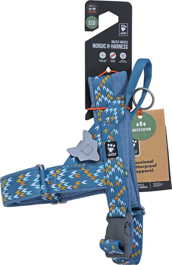 Hurtta Razzle Dazzle H-harness bilberry, 65-80 cm. 933925