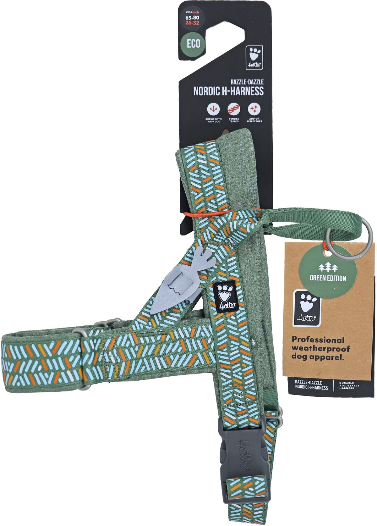 Hurtta Razzle Dazzle H-harness hedge, 65-80 cm. 933980