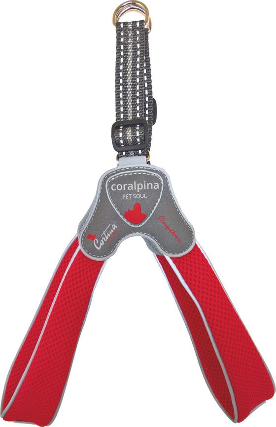 Coralpina harness Cinquetorri rood, maat 3. C100RD030