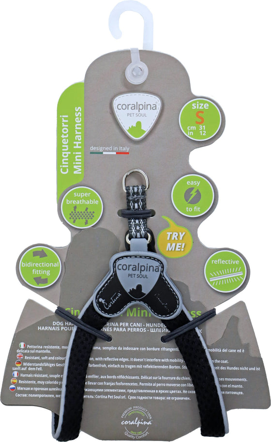 Coralpina harness Cinquetorri mini, zwart S. C111DB002