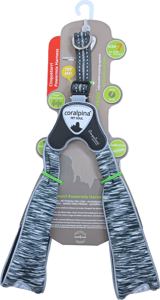 Coralpina harness Powermix dark, maat 7. C120DM070