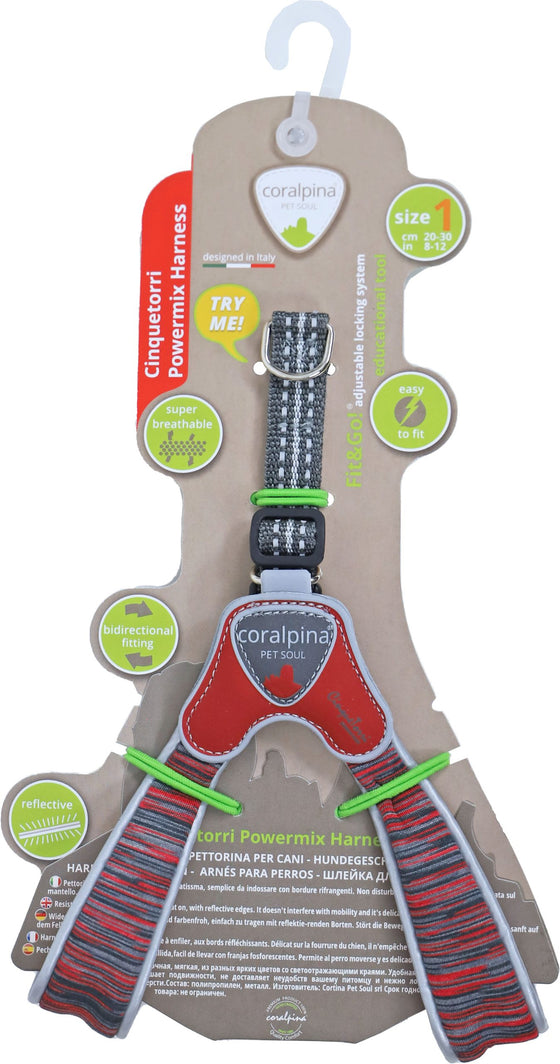 Coralpina harness Powermix red, maat 1. C120RM010