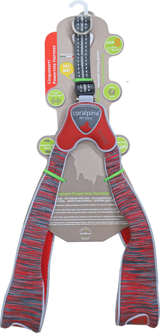 Coralpina harness Powermix red, maat 8. C120RM080