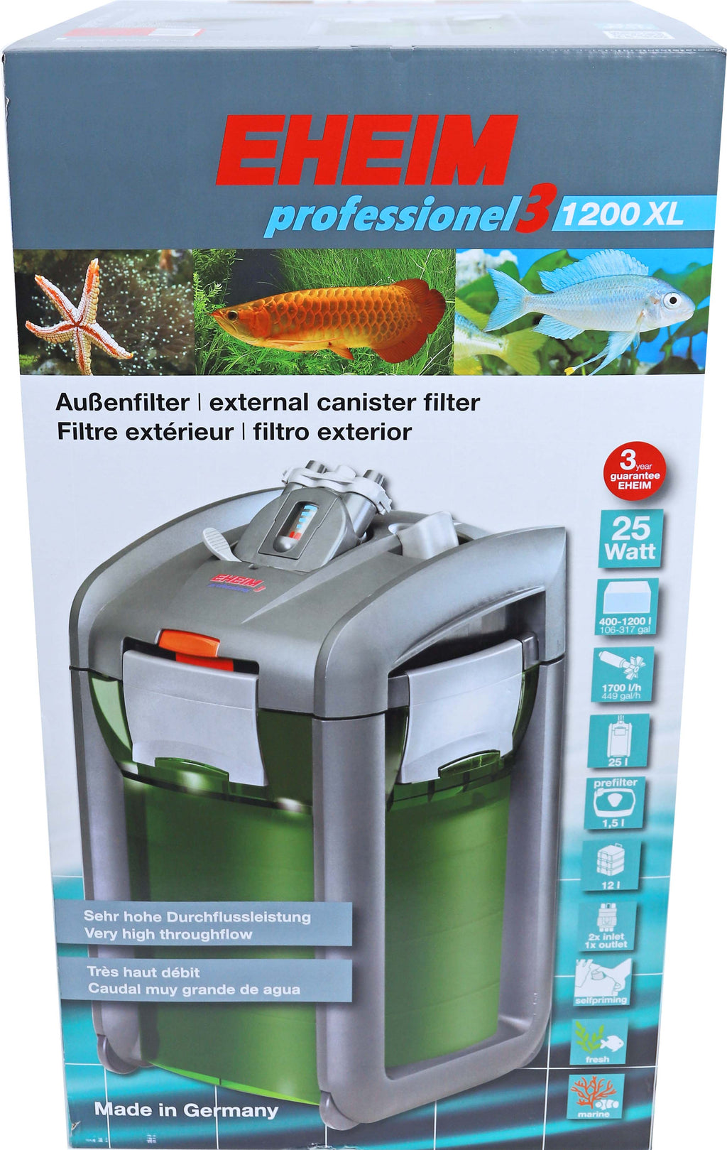 Eheim filter Professional 3 1200 XL, zonder filtermassa.