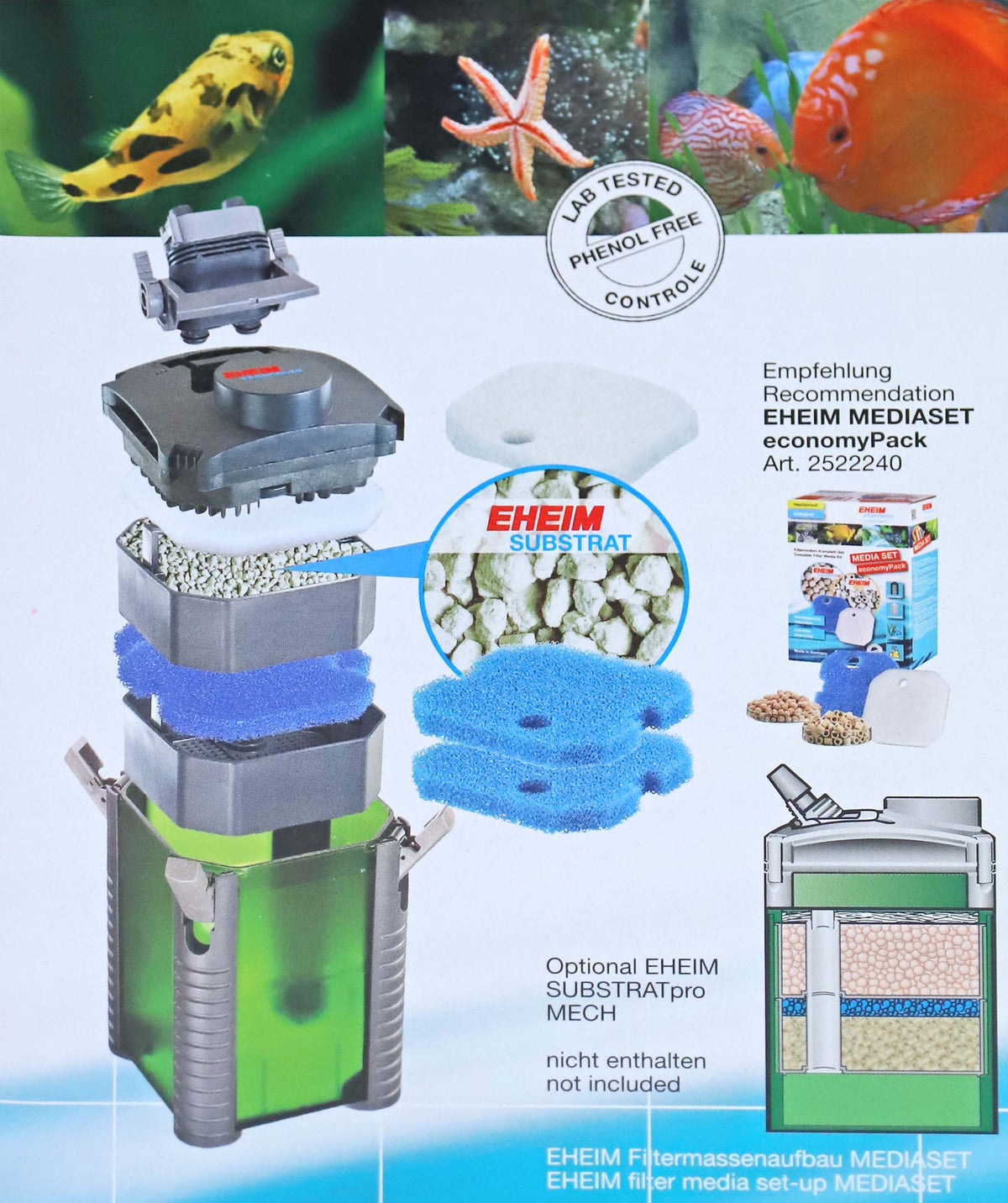 Eheim filter Experience 150 met filtermassa. (2422.020)