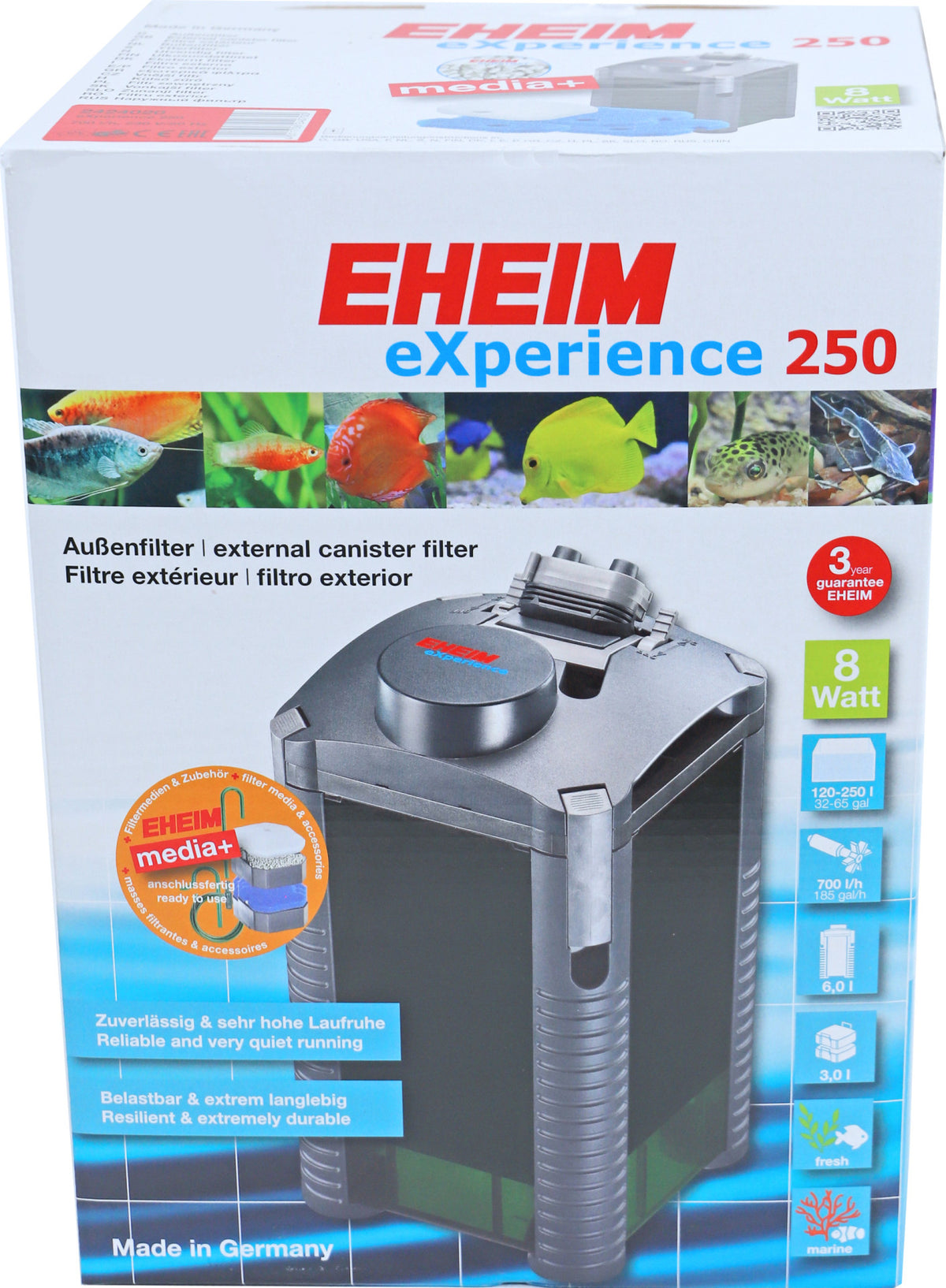 Eheim filter Experience 250 met filtermassa. (2424.020)