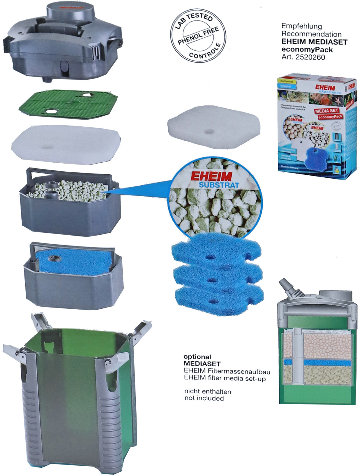 Eheim filter Experience 350 met filtermassa. (2426.020)