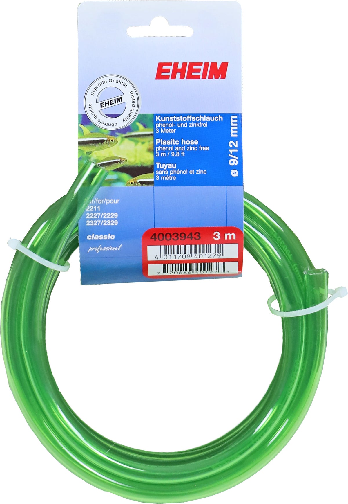 Eheim slang groen 9/12 mm, rol a 3 meter.
