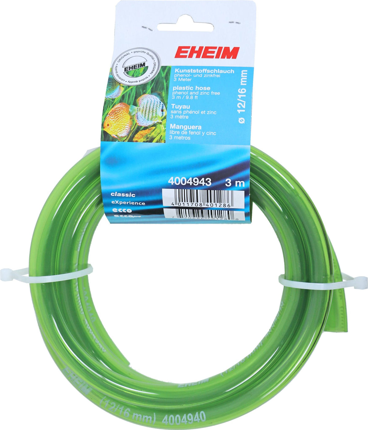 Eheim slang groen 12/16 mm, rol a 3 meter.