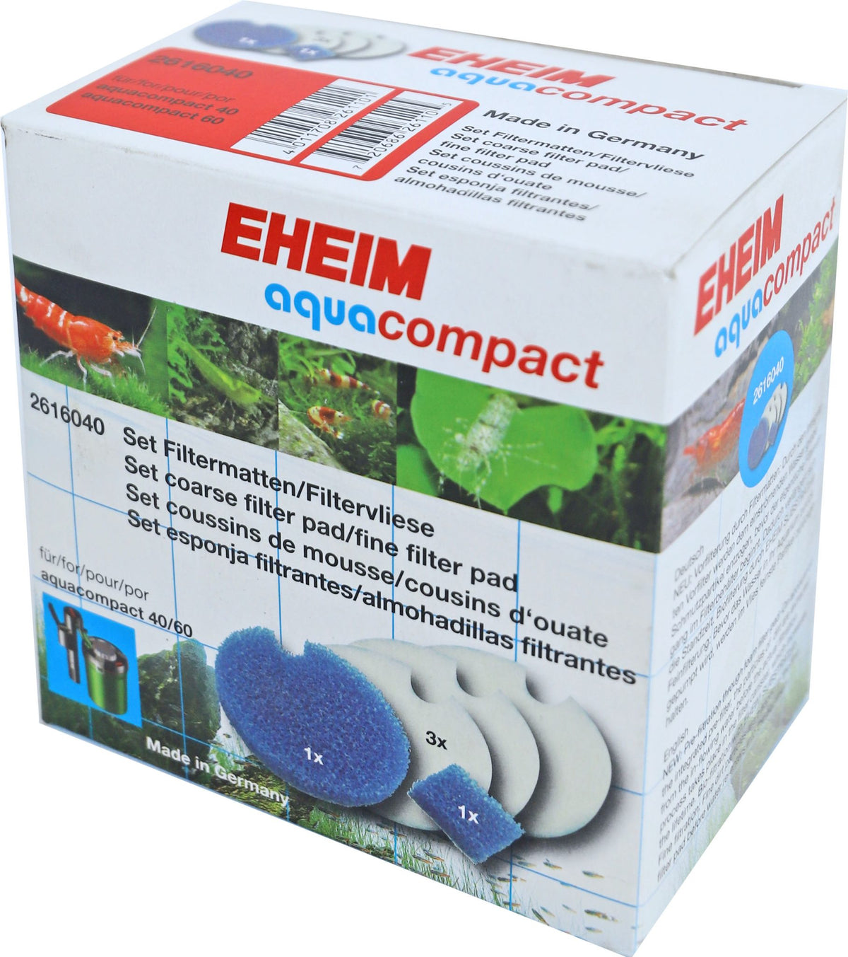 Eheim doos 3x filtervlies, 1x spons, 2616040.