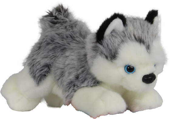 Boony Natural Decoration husky pluche liggend, 20 cm.