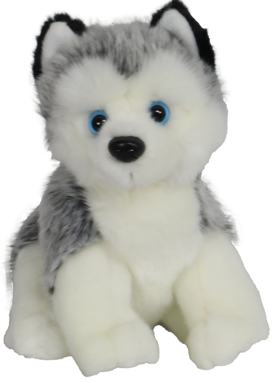 Boony Natural Decoration husky pluche zittend, 20 cm.