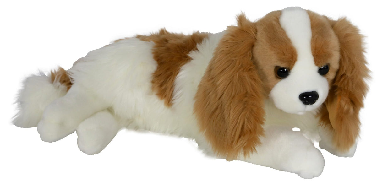 Boony natural decorations kingcharles spaniel pluche br/wit 35cm