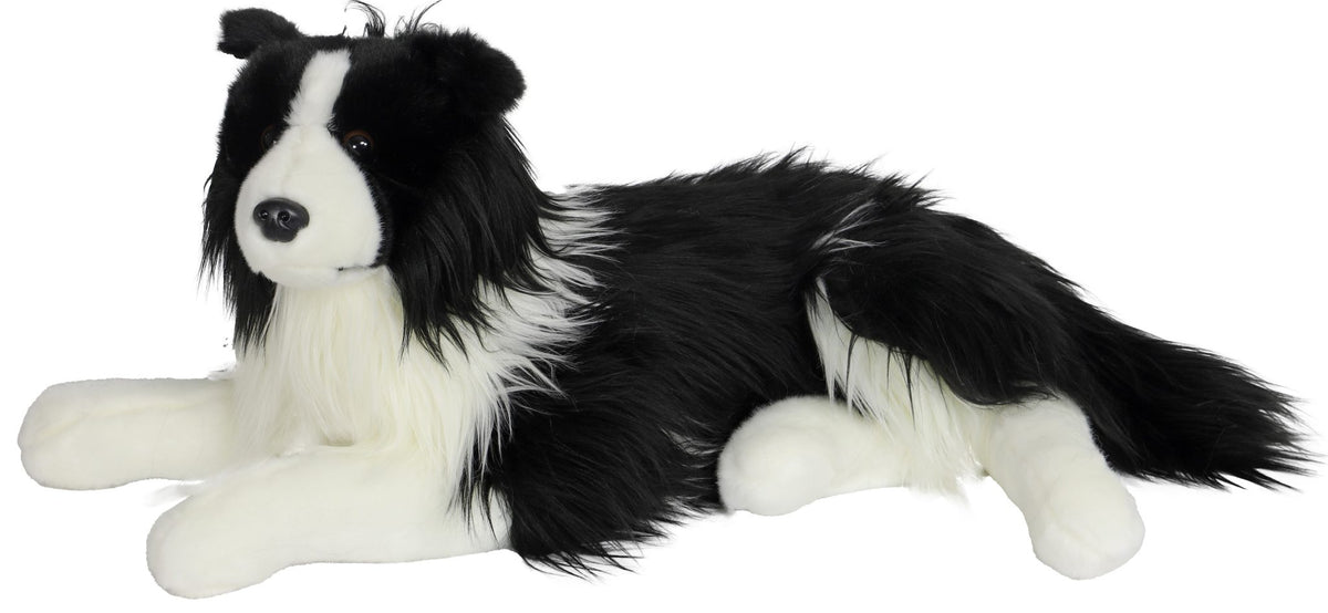 Boony Natural Decoration Border Collie pluche liggend, 53 cm.