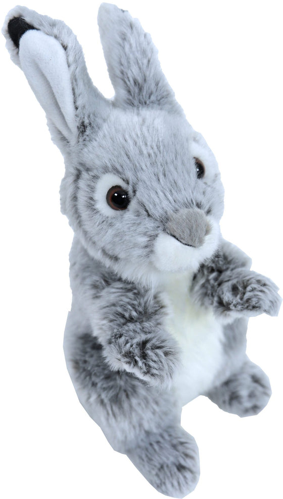 Boony Natural Decoration konijn pluche zittend grijs, 22 cm.