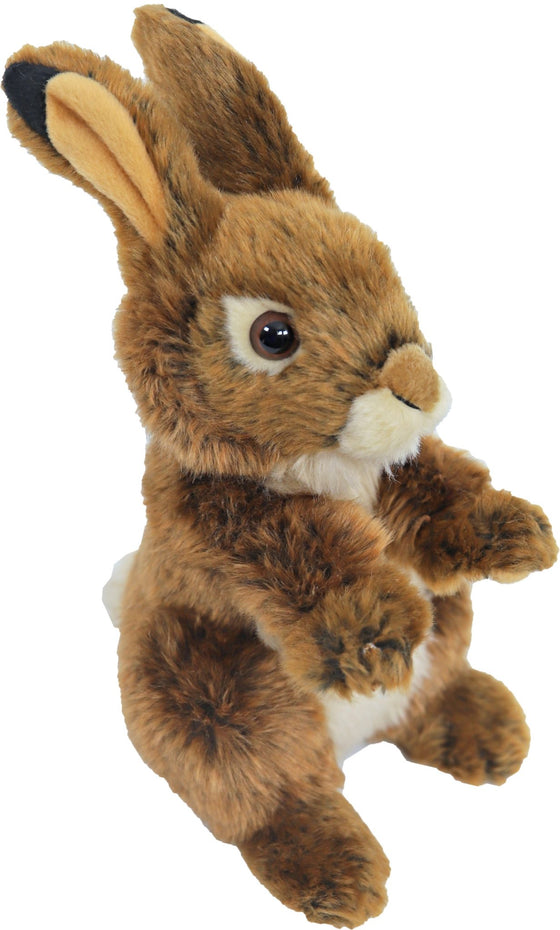Boony Natural Decoration konijn pluche zittend bruin, 22 cm.