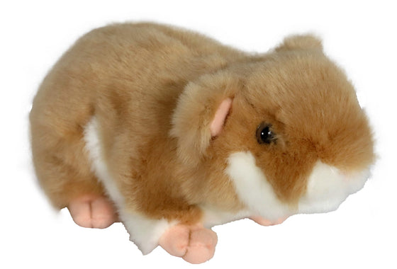 Boony natural decorations cavia pluche liggend wit/bruin 18cm