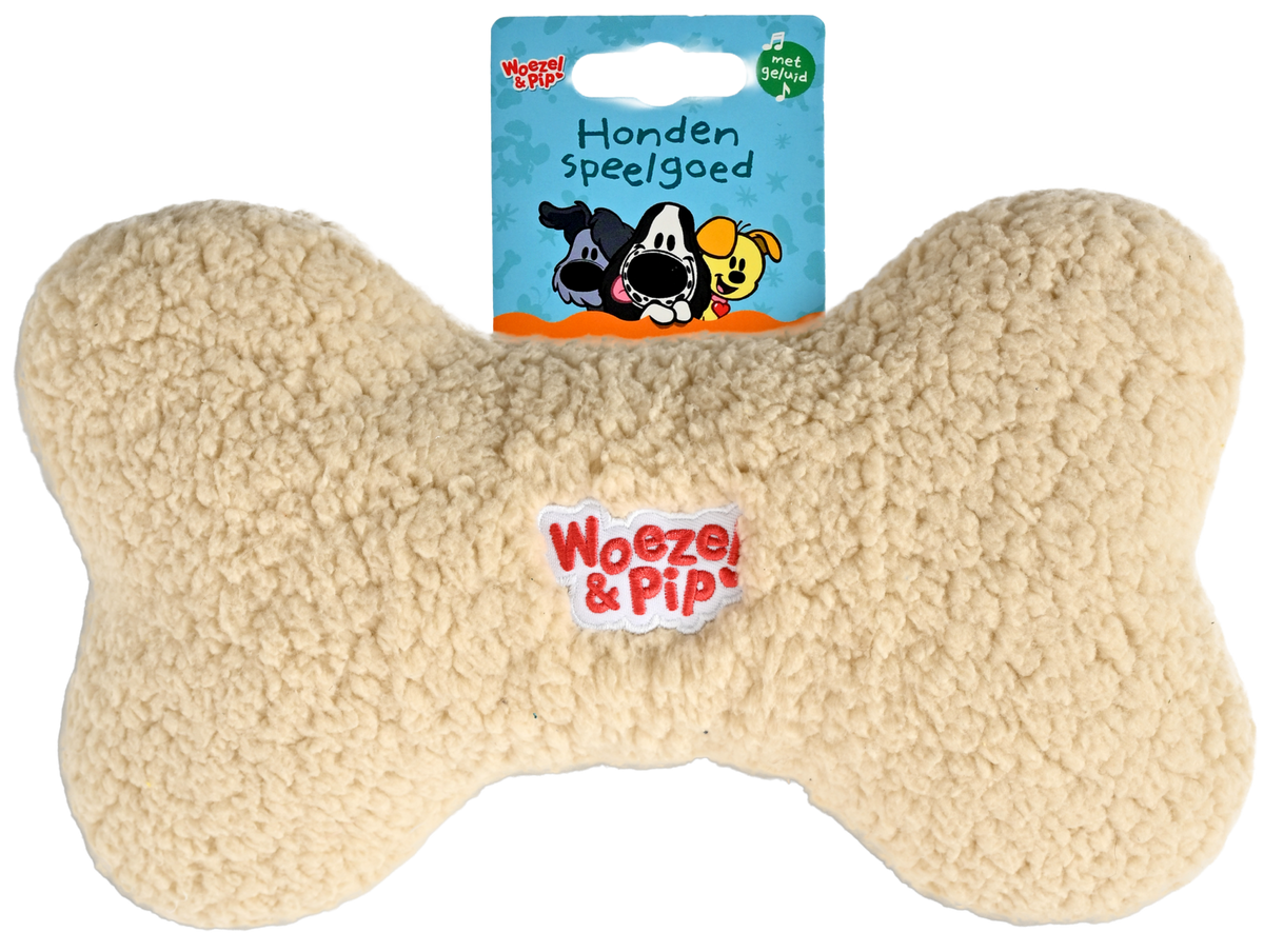 Woezel & Pip bot pluche + piep beige 30cm