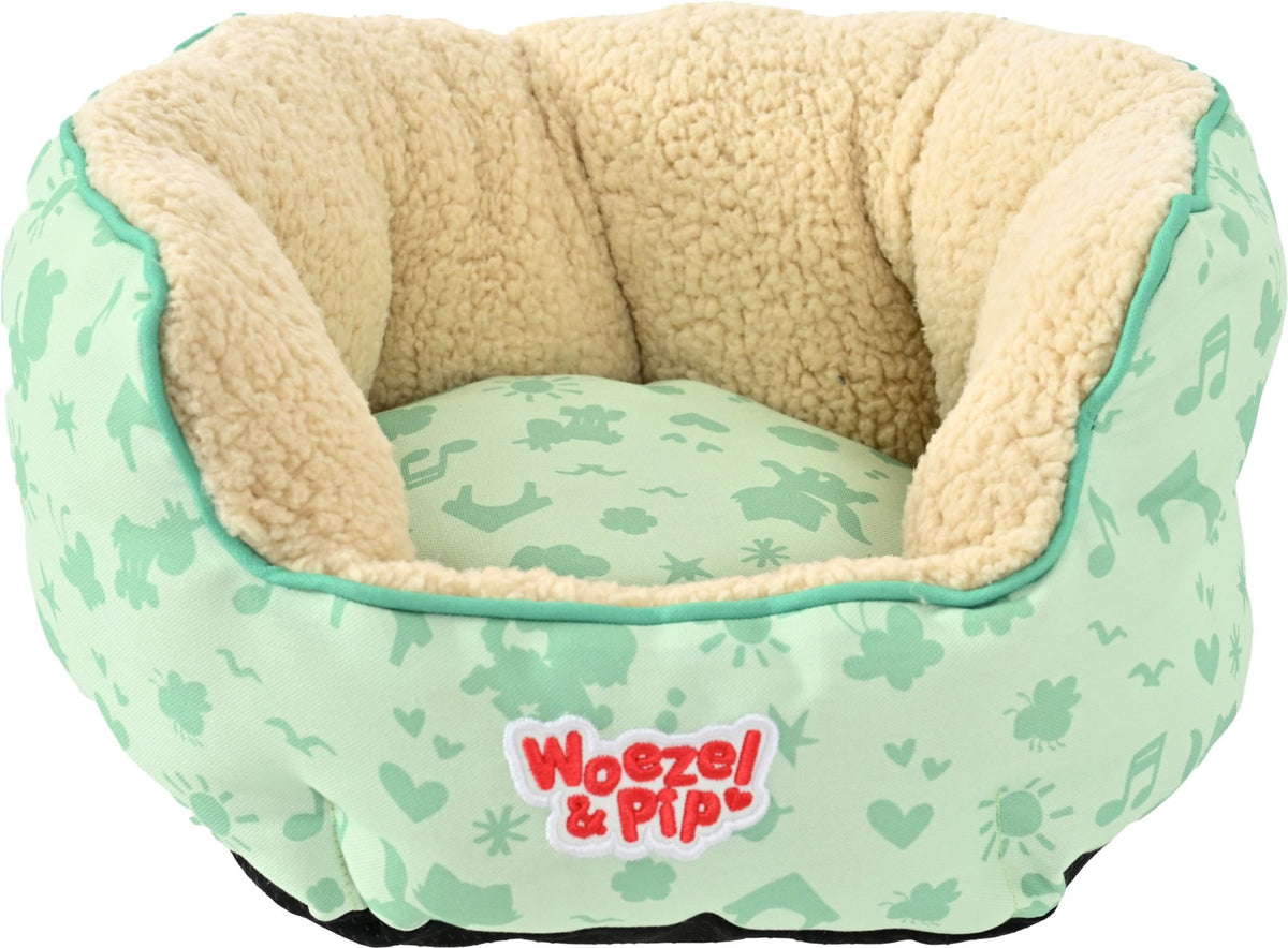 Woezel & Pip slaapmand rond groen 40cm