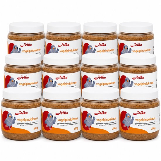 Jelka Vogelpindakaas – 12 × 350 gram