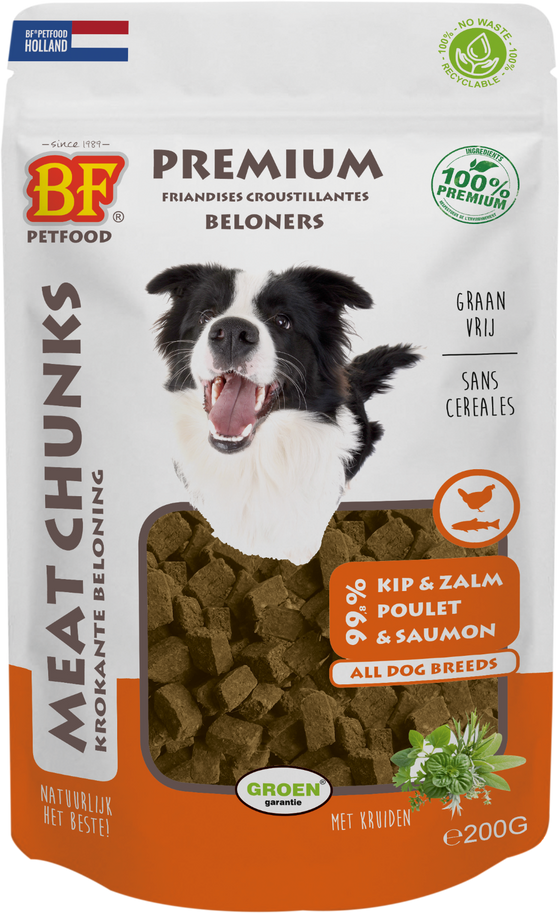BF Petfood® Meat Chunks Kip & Zalm