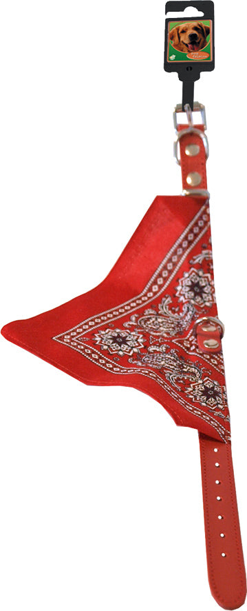 Boon Dog fashion halsband met zakdoek 30 cm, rood.