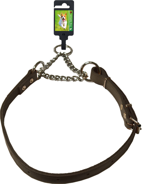 Boon Dog fashion kettingsliphalsband verstelbaar, 20 mm/80 cm, donkerbruin.