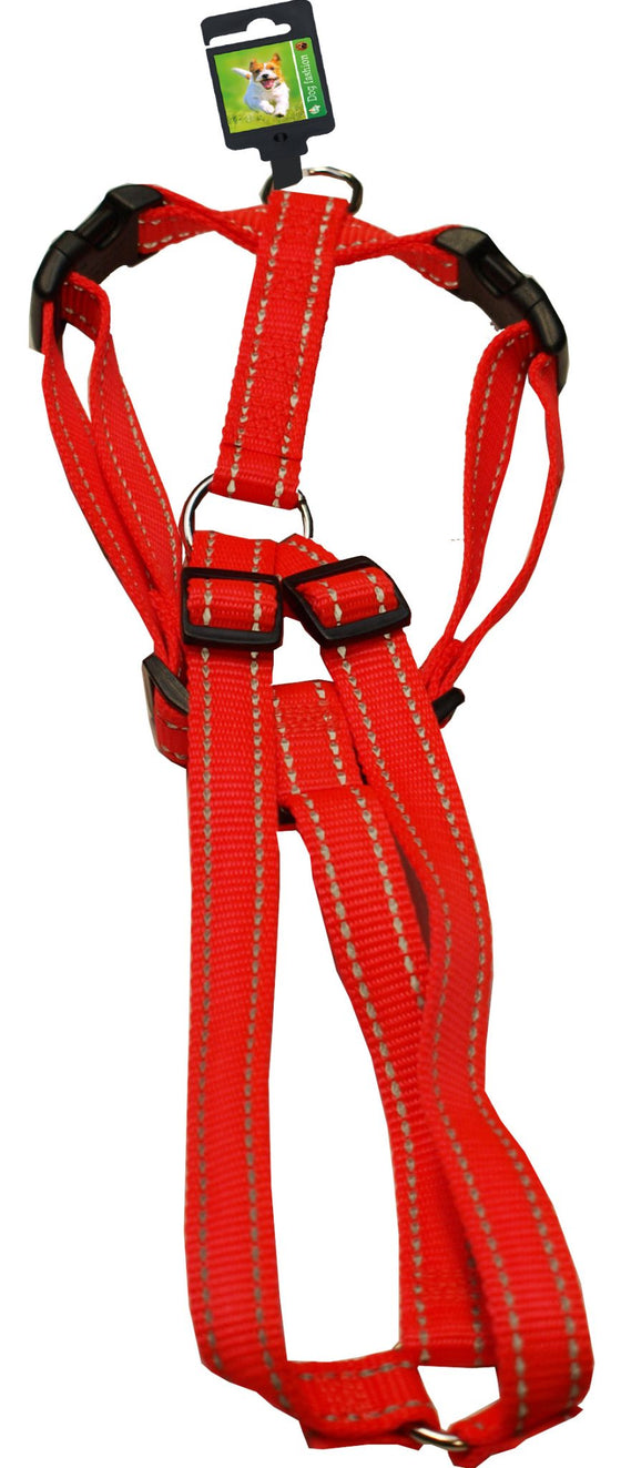Boon Dog fashion borsttuig nylon 3x verstelbaar oranje/reflecterend, 25 mm 65-100 cm.