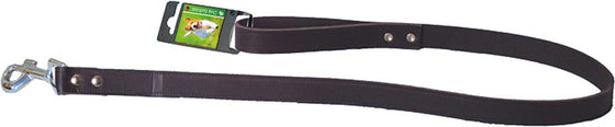 Boon Dog fashion lijn met karabijnhaak, 25 mm/100 cm, donkerbruin.
