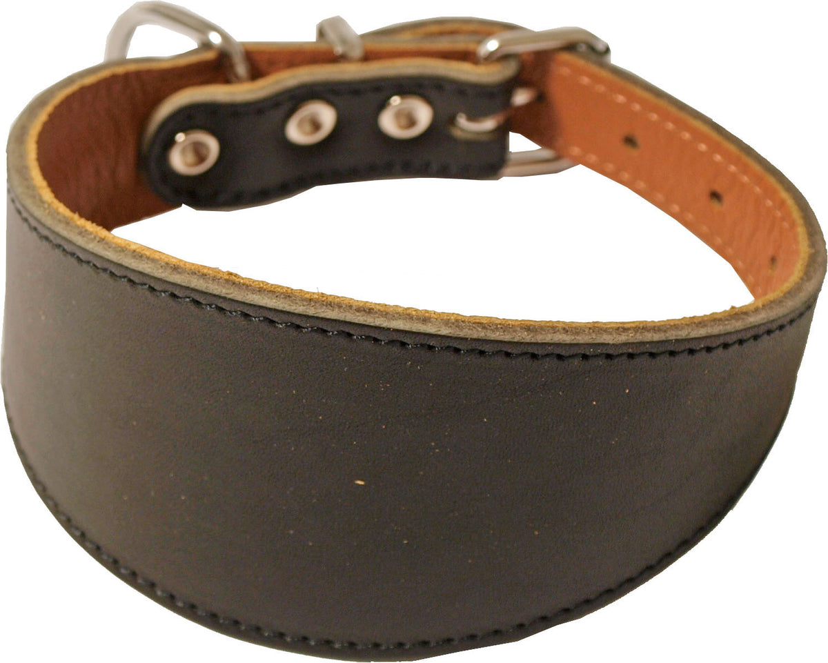 Boon Dog fashion whippet halsband gevoerd 48 cm, donkerbruin.