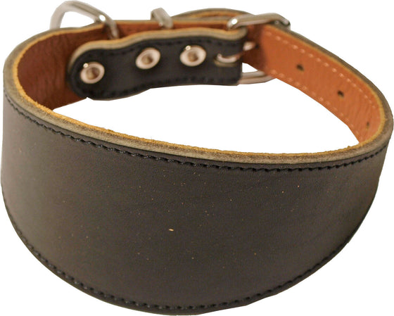 Boon Dog fashion whippet halsband gevoerd 48 cm, donkerbruin.