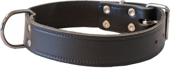 Boon Dog fashion halsband breed enkel donkerbruin, 30 mm/50 cm.