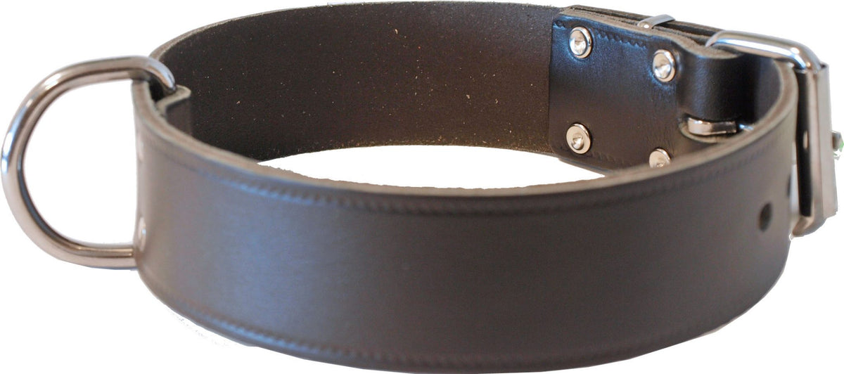 Boon Dog fashion halsband breed enkel donkerbruin, 40 mm/70 cm.