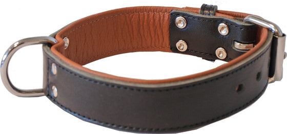 Boon Dog fashion halsband breed luxe, 30 mm/60 cm, donkerbruin.