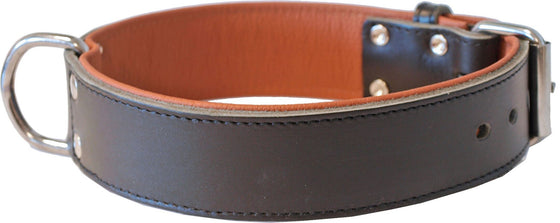Boon Dog fashion halsband breed luxe, 40 mm/70 cm, donkerbruin.