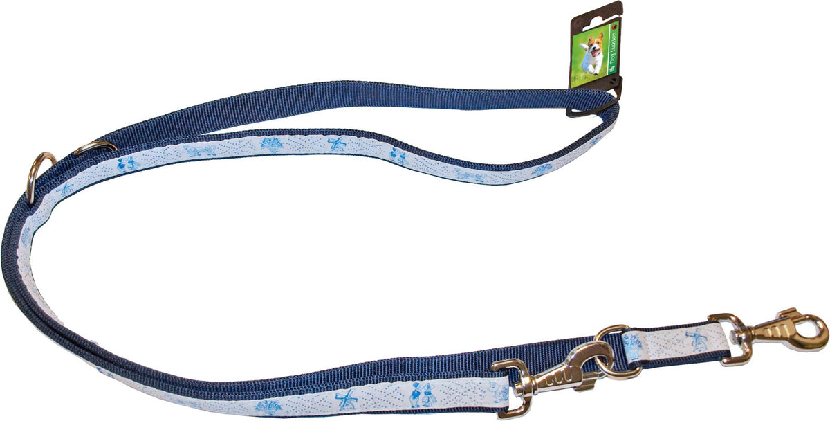 Boon Dog fashion nylon dresseerlijn dubbel delftsblauw, 25 mm/200 cm.