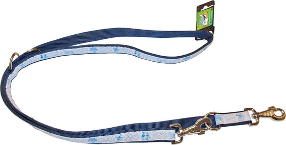 Boon Dog fashion nylon dresseerlijn dubbel delftsblauw, 25 mm/200 cm.