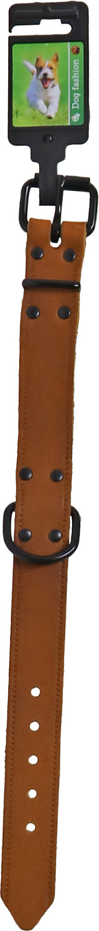 Boon halsband soft leder cognac 30mm/40cm