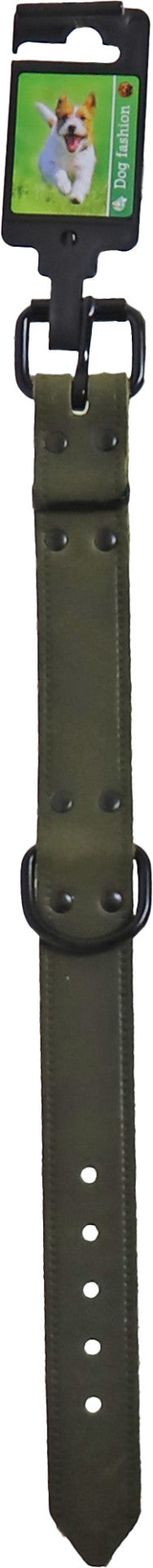 Boon halsband soft leder groen 30mm/40cm