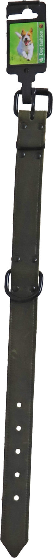 Boon halsband soft leder groen 30mm/50cm