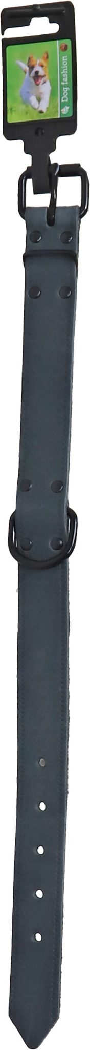 Boon halsband soft leder grijs 30mm/50cm